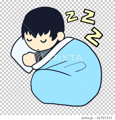 Young person sleeping wrapped in a futon (male 1) Young person sleeping wrapped in a futon (male 1) 82701533