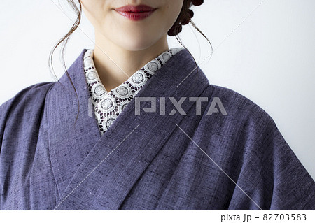 紬　色無地　羅の帯 82703583