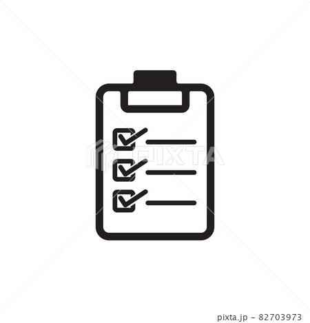 Simple black color list agenda icon logo design Simple black color list agenda icon logo design 82703973