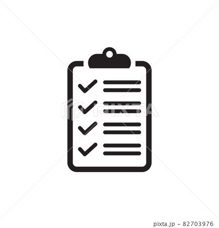 Simple black color list agenda icon logo design 82703976