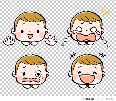 嬰兒情緒面部表情插圖集 82704090