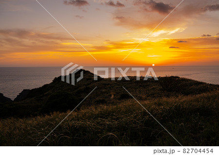 南伊豆ユウスゲの丘の夕日 82704454