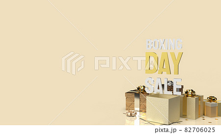 Boxing Day word and gift boxes  for shopping concept 3d rendering 82706025