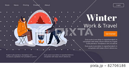 Winter work and travel, camping and resting site Winter work and travel, camping and resting site 82706186