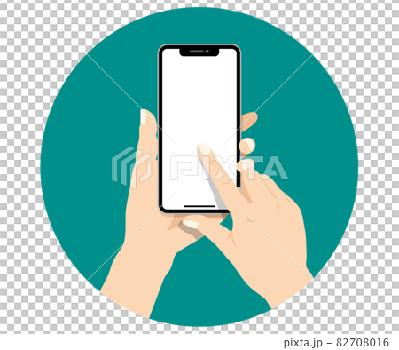 スマホを操作する手のイメージイラスト素材 持つ タッチ 指 チェック アイコン スマホを操作する手のイメージイラスト素材 持つ タッチ 指 チェック アイコン 82708016