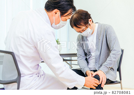 診察する男性医師（整形外科・足） 82708081