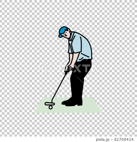 パターゴルフする人イラスト素材のイラスト素材
