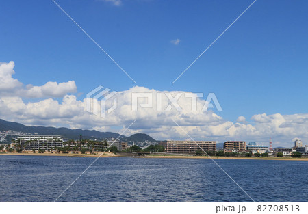 西宮市 御前浜と甲山 西宮市 御前浜と甲山 82708513
