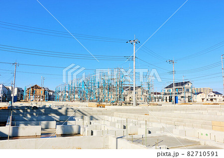 建設予定地 建設現場 基礎工事 建設予定地 建設現場 基礎工事 82710591