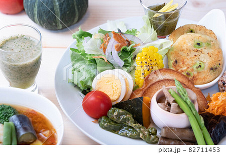 女子会では野菜中心の糖質制限されたヘルシーメニューのレディースランチを頼む 女子会では野菜中心の糖質制限されたヘルシーメニューのレディースランチを頼む 82711453