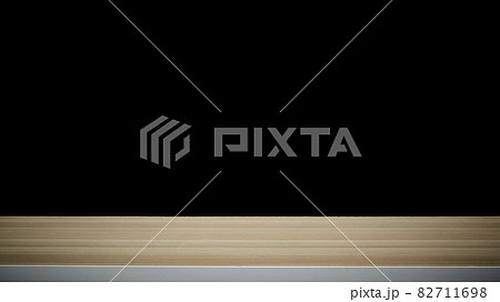 empty wooden table on dark background 82711698