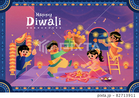 Happy Diwali card design 82713911