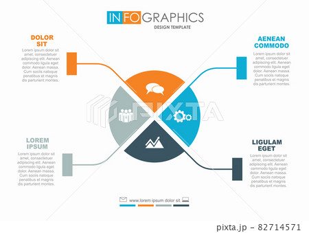 Infographic design template with place for your data. Vector illustration. 82714571