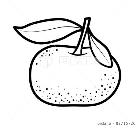 Christmas coloring book or page for kids. Fruit black and white vector illustration 82715726