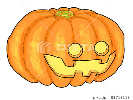 ハロウィンのかぼちゃ ジャック オー ランタンのイラストのイラスト素材