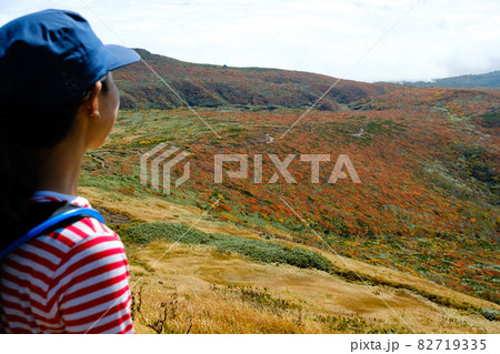 神の絨毯　日本一美しい山岳紅葉で知られる花の百名山、栗駒山（須川岳） 82719335