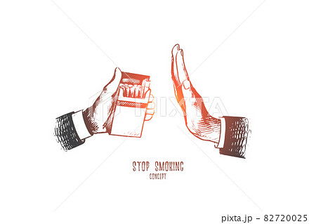 Stop smoking concept. Hand drawn isolated vector. 82720025