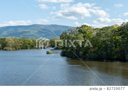 大沼_湖_中島_青空_函館_日本新三景 大沼_湖_中島_青空_函館_日本新三景 82720077