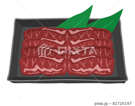 焼き肉のハラミのイラスト 82720197