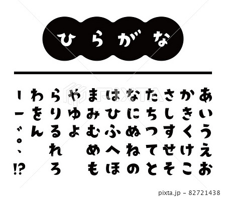 タイトルに使いやすいかわいい角ゴシックひらがな タイトルに使いやすいかわいい角ゴシックひらがな 82721438