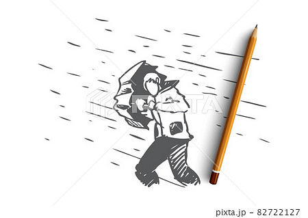 Obstacles, difficulties, problems concept. Hand drawn isolated vector. 82722127