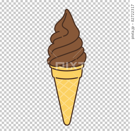 ソフトクリーム　イラスト　チョコソフトクリーム 82722317