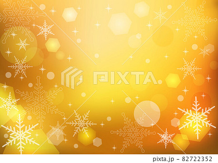 シンプルクリスマス氷ゴールド背景 82722352