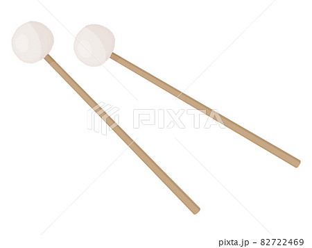 マレット_打楽器のばちのイラスト マレット_打楽器のばちのイラスト 82722469