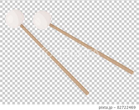 マレット_打楽器のばちのイラスト マレット_打楽器のばちのイラスト 82722469