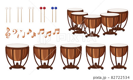 ティンパニのイラスト素材セット ティンパニのイラスト素材セット 82722534