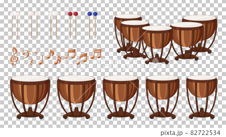 ティンパニのイラスト素材セット ティンパニのイラスト素材セット 82722534