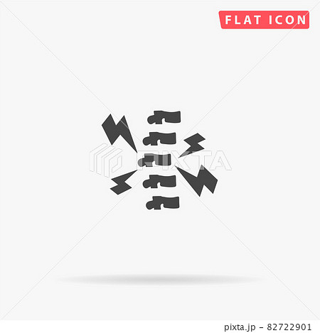 Backache, Back pain flat vector icon. Hand drawn style design illustrations 82722901