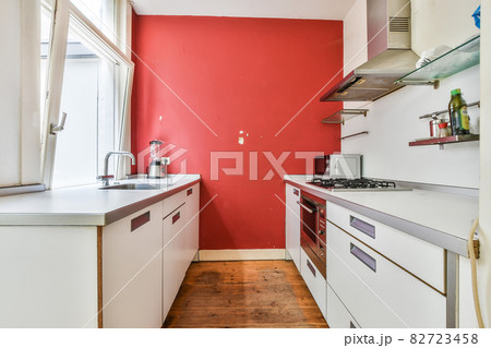 Interior of a beautiful kitchen of an elite house 82723458