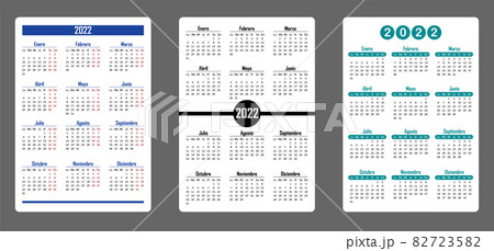Set different designs vertical pocket into spanish. Multicolored Vector template 82723582
