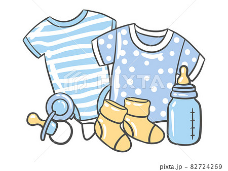 Happy Birthday greeting and invitation card. Holiday baby boy shower celebration simbols. Happy Birthday greeting and invitation card. Holiday baby boy shower celebration simbols. 82724269