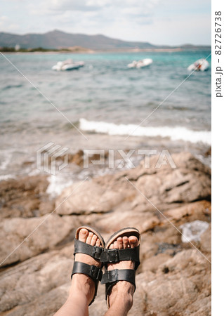 Spending togetherness in a beautiful place on the beach on vacation  82726738
