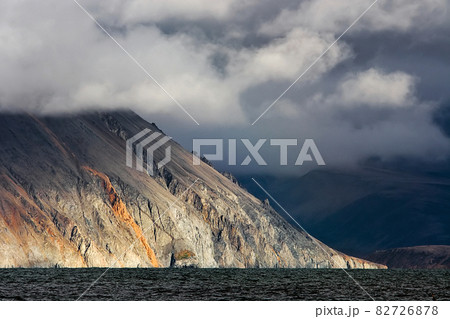 Cape Chingan on the coast of the Bering Sea. Chukotka, Russia. 82726878