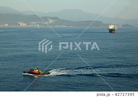 台湾の海の玄関口基隆港の港湾風景 台湾の海の玄関口基隆港の港湾風景 82727395