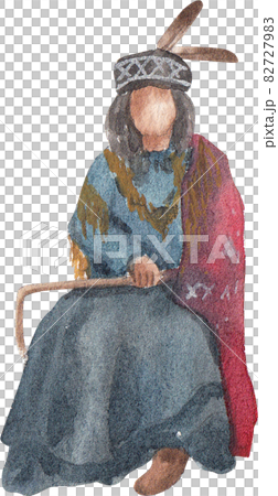 American Indian and decor watercolor 82727983