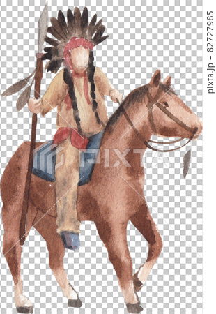 American Indian and decor watercolor American Indian and decor watercolor 82727985