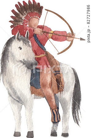 American Indian and decor watercolor American Indian and decor watercolor 82727986