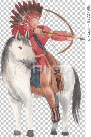 American Indian and decor watercolor 82727986
