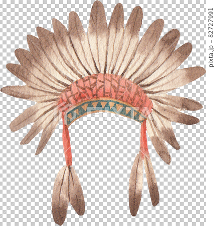 American Indian and decor watercolor American Indian and decor watercolor 82727991