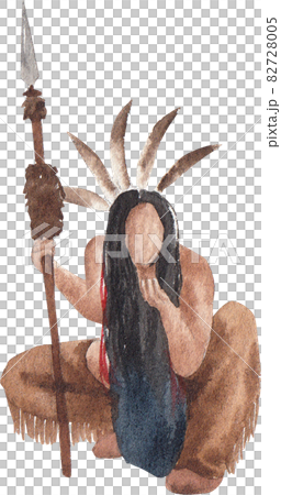 American Indian and decor watercolor American Indian and decor watercolor 82728005