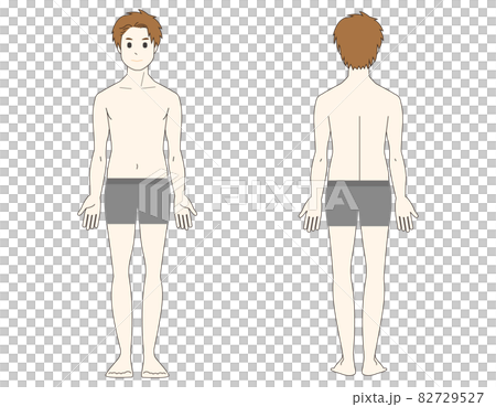 男性の全身イラスト 美容 ベクターイラストのイラスト素材