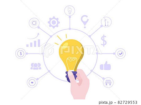 Ecological Sustainable Energy Supply Background Vector Flat Illustration Power Plant Station Buildings With Solar Panels, Gas, Geothermal, Renewable, Water and Wind Turbines Ecological Sustainable Energy Supply Background Vector Flat Illustration Power Plant Station Buildings With Solar Panels, Gas, Geothermal, Renewable, Water and Wind Turbines 82729553