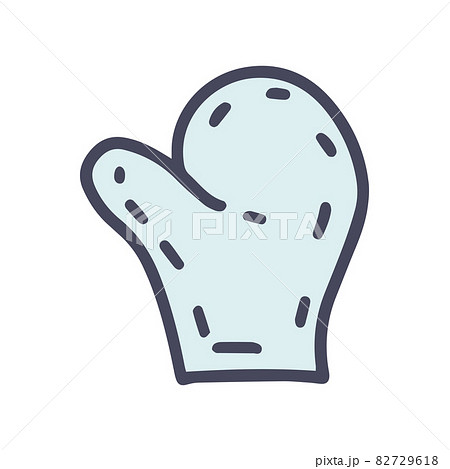 mitten for sauna color vector doodle simple icon 82729618