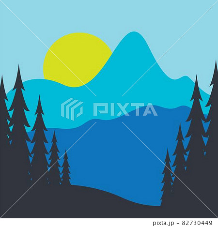 Landscape vector template design Landscape vector template design 82730449