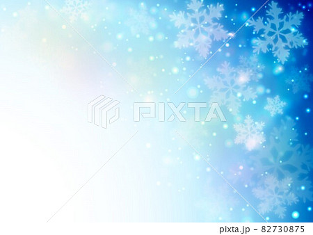 雪柄光ボケ青 82730875