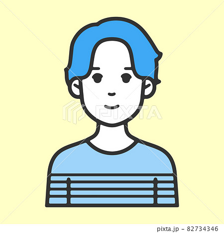 シンプルでフラットな線画のデザイン広告に使いやすいイラストのバリエーションの若い男性 シンプルでフラットな線画のデザイン広告に使いやすいイラストのバリエーションの若い男性 82734346